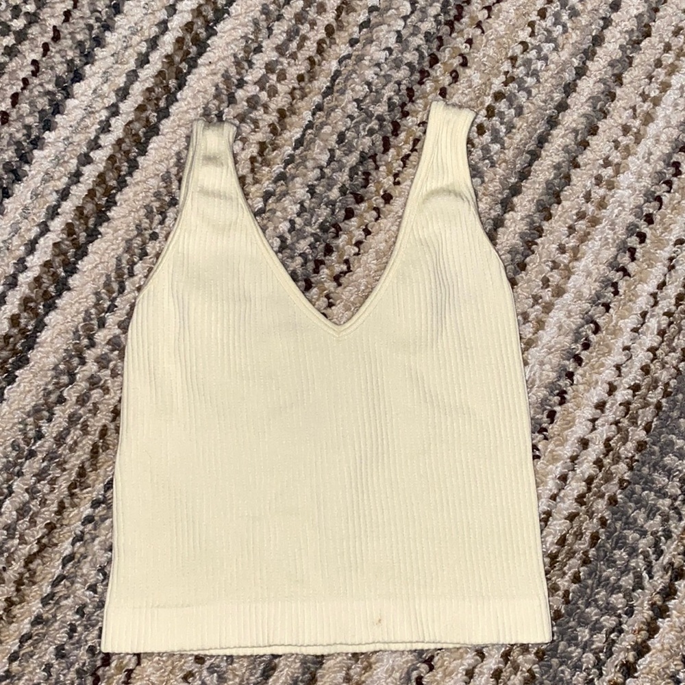 Yellow crop top